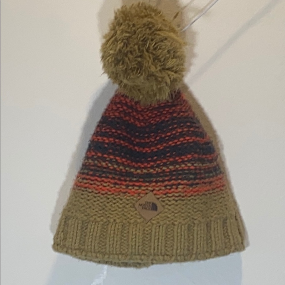 North Face Warm Beanie with Poof